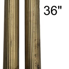 Reeded Round Brass Tubing Pipe Pole Sleeve 36