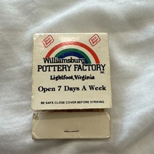 Williamsburg Pottery Factory Inc Matchbook Lightfoot, VA w/ Enjoy Coke Cover picture