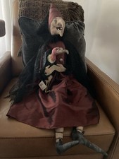 Joe Spencer Gathered Traditions Veronika Witch Pet Vulture Retired Halloween picture