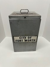Vintage Metal Ballot Box, City of Fort Worth, # 133 medium size picture