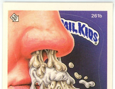 1987 Topps OS7 Garbage Pail Kids 261b BOBBI BOOGER Card PURPLE GPK HEADER ERROR picture