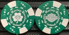 Dublin Harley-Davidson® in Dublin, Ireland Collectible Poker Chip Green/White picture