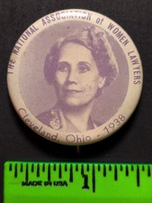 Vintage 1938 Women's Lawyer Association Cleveland Pinback Pin picture