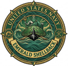 Emerald Shellback Submarines King Neptune Rex USN Gift Military Device 4