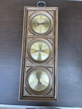 Vintage Springfield 3 Guage Weather Station-Therm-Barometer -Humid USA Made picture