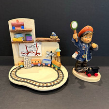 Goebel M.I. Hummel 'All Aboard' Figurine 2044 with 'Homeward Bound' 1044-D Set picture