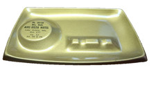 Vintage MCM Aire-Vista Motel Lake Delton Wis. Gold Tin Ashtray Unused picture