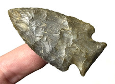 EXCEPTIONAL OHIO KIRK CORNER NOTCH POINT ARROWHEAD AUTHENTIC INDIAN ARTIFACT BG picture