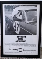 Framed original Classic Car Ad for Duckhams Q20-50 oil & MGB from 1967 picture