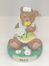 1997 Theadorables First Edition Bear Figurine PAPEL GIFTWARE May Flowers picture