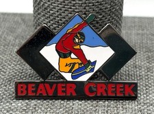 Beaver Creek Colorado Ski Snowboard 90s Vintage Enamel Lapel Pin Badge Brooch picture
