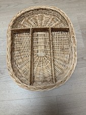 Vintage Woven Wicker/Rattan Gathering Basket – Fruit, Nut & Harvest Basket picture