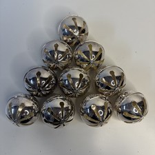 Wallace 1991-2007 Silver-Plated Sleigh Bell  Ornament Collection 10 Bells picture