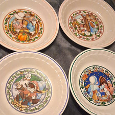 Watkins Country Kids Collector Recipe Plates Set of 4 1980s Korea picture