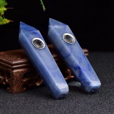Natural Quartz Crystal Smoking Pipe Obelisk Point Rock Wand Reiki Healing Stone picture