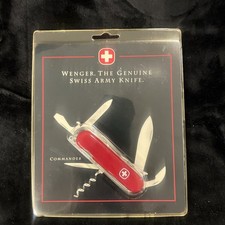 VTG Wenger Commander Swiss Army Knife. New, sealed multitool w/corkscrew, 1989 picture