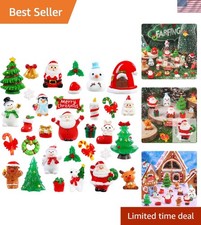 32Pcs Christmas Miniature Figurines Set - Charming Resin Decor for Holiday Magic picture