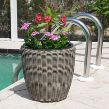 Round Wicker Planter, Short picture