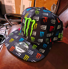 Monster Energy New Era 9FORTY Adjustable Snapback Hat Black Green Multicolor picture