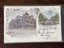 Maryland Club Washington Place Baltimore MD 1902 Postcard Posted picture