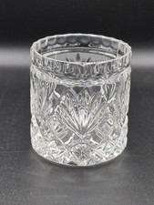 Vintage Spooner Waffle And Fan Pattern Lead Crystal Cylinder picture