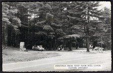 CLOYNE Ontario 1950s Whip Poor Will Lodge. Real Photo Postcard picture