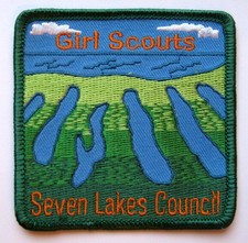 Obsolete Girl Scout SEVEN LAKES COUNCIL PATCH Ulysses Corning New York Badge picture