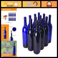 750ml Cobalt Blue Wine Bottles (Pack of 12) - Empty Bordeaux Liquor Bottles picture