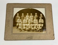 Antique 1923 -24  H.S. Boys Basketball team cabinet photograph 10
