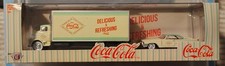 Coca-Cola Die-Cast Collectible 1950 Dodge COE & 1960 Chrysler 300F Cream Green picture