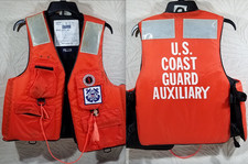 VINTAGE US COAST GUARD AUXILIARY MUSTANG SURVIVAL LIFE JACKET FLOTATION VEST XL picture