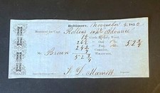 1852 Baltimore L.D.Marriott Inspection SCHOONER ADVANCE Capt Rollins - Cord Wood picture