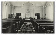 Rush City Minnesota Church Interior Standard Postcard COPY RPPC picture