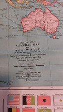 Colorprint General Map of the World Mercator's Projection 50