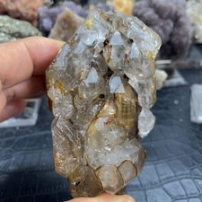 WOW！！！Rare TOP Natural Clear Herkimer diamond skeleton Crystal specimen 263g picture