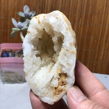 86mm Natural white Agate Cave rough original Crystal specimens 161g A4999 picture