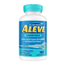 Aleve Naproxen Sodium Liquid Gels 180 Cap, Soft Grip Cap picture