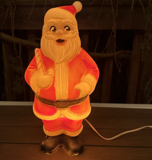 1960s LIDCO Blow Mold Santa Holding Candy Cane Christmas Original Light Cord 13