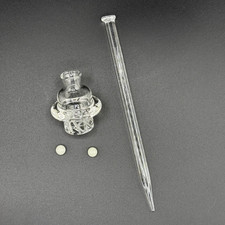 White Airflow Spinner Bowl Cap - Wide 20mm White Honey Hive With Dabber Tool picture