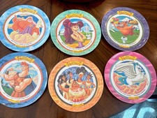Vtg. 1997 Disney Hercules 9 3/8” McDonalds Dinner Plates Set of 6 NEVER USED USA picture