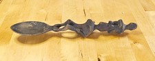 Philippine Ifugao Figurative Carved Wooden Spoon Antique 11” picture