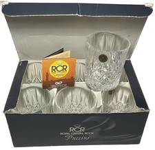 RCR [Royal Crystal Rock]~ (6) DOUBLE OLD FASHIONED GLASSES w/Box (Puccini)~Italy picture