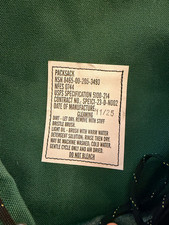 FSS Forest Service Packsack Benchmark Green Backpack w/Hook & Loop for Nametape picture