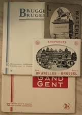 Black and White Postcard Lot Belgium Waterloo Brussels Ghent Brugge (Cities) picture