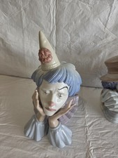 Lladro 1981 Spain 5129 Jester Head Sad Clown Bust Porcelain Figurine Vintage  picture
