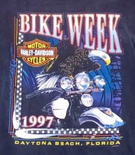 1997 Harley Davidson DAYTONA BIKE WEEK L T-shirt FERN PARK FLORIDA DEALERSHIP  picture