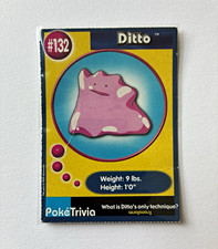 Pokémon 1999 PokeTrivia Ditto #132 & First Movie Card #9 2-Card Lot EN picture