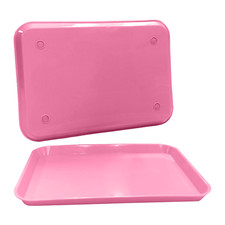 Plastic Eating Food Serving Tray for Cafeteria Lunch Kids, 13.25