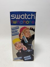 Swatch Twin Green Phone Dial Touch Ring With Box 80s 90s Vintage NOS Retro Rare picture