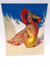 VINTAGE ZOE MOZERT ORIGINAL PIN-UP ART PRINT  EXCELLENT CONDITION ART DECO picture